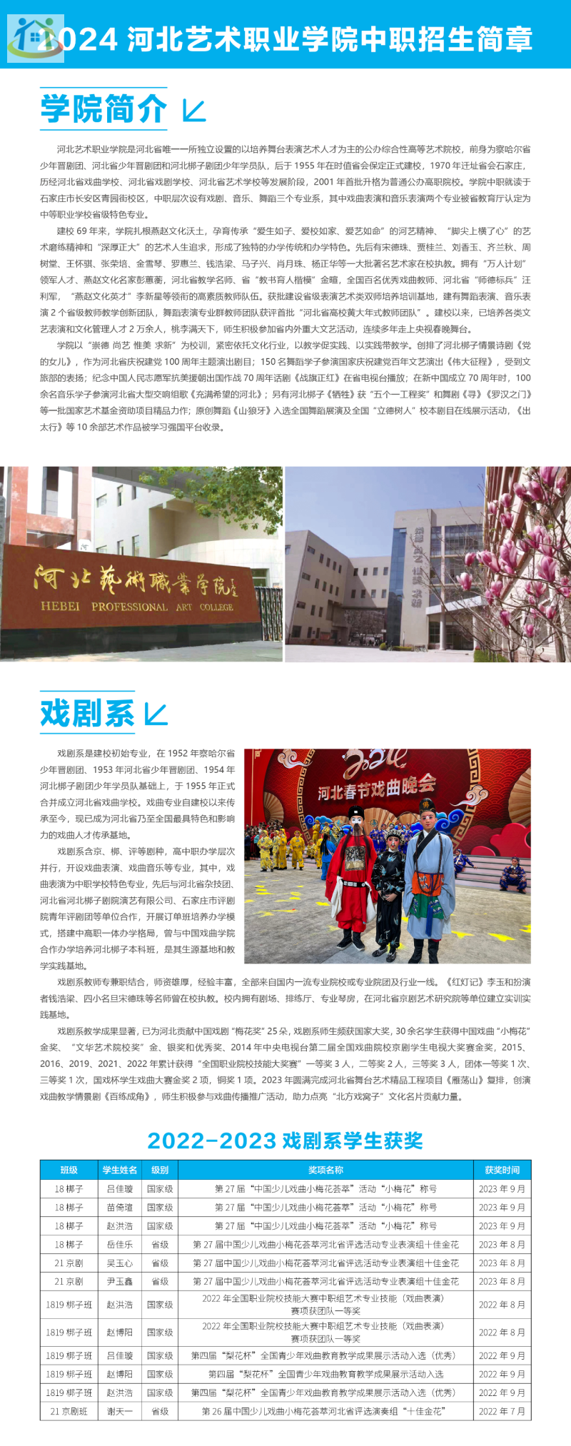 河北藝術(shù)職業(yè)學(xué)院2024年中職招生簡章