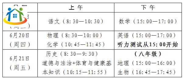 關(guān)于2024年福建中考省級(jí)統(tǒng)一考試科目和時(shí)間安排的通知！