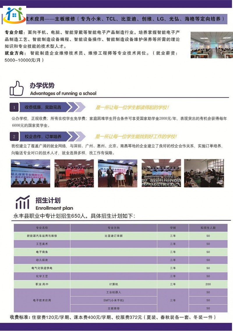 2022年永豐縣職業(yè)中等專業(yè)學(xué)校秋季學(xué)期招生簡章