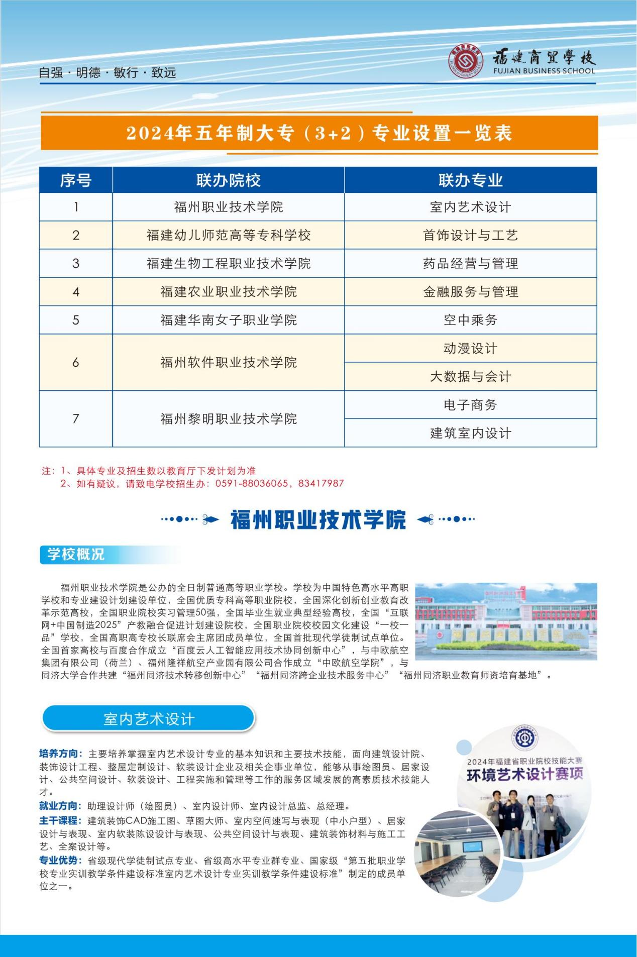 @福州中考生！福建商貿(mào)學(xué)校2024年五年制大專招生簡章一覽