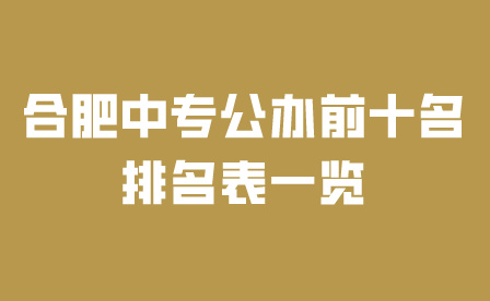 合肥中專公辦