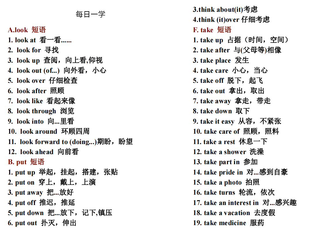 中考必備英語(yǔ)詞匯