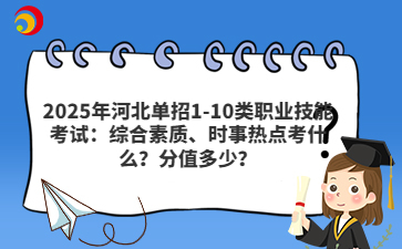2025年河北單招1-10類職業(yè)技能考試：綜合素質(zhì)、時事熱點考什么？分值多少？