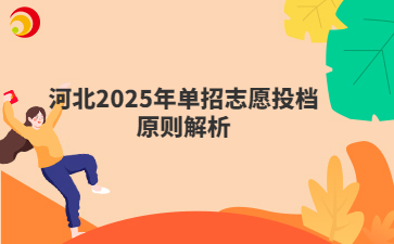 河北2025年單招志愿投檔原則解析