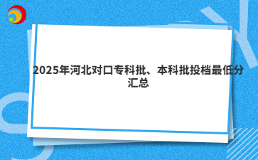 2025年河北對口專科批、本科批投檔最低分匯總