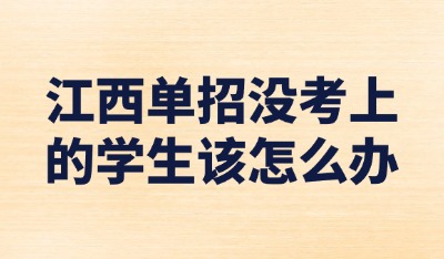 江西單招沒考上怎么辦